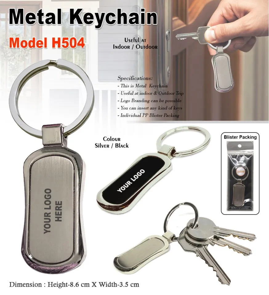 Metal Keychain H504 (Black)